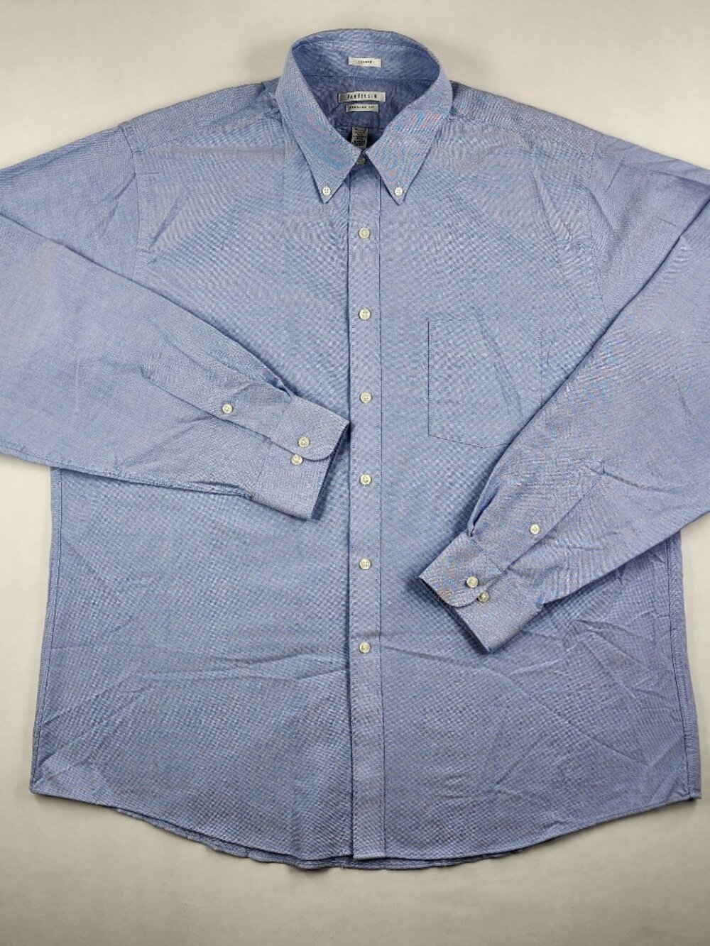 Van Heusen Oxford Men’s XL 17.5 36/37 Blue Button Up Long Sleeve Shirt Business